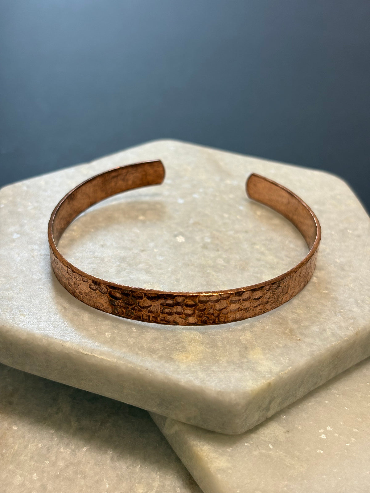 Hammered Copper Cuff Bracelet