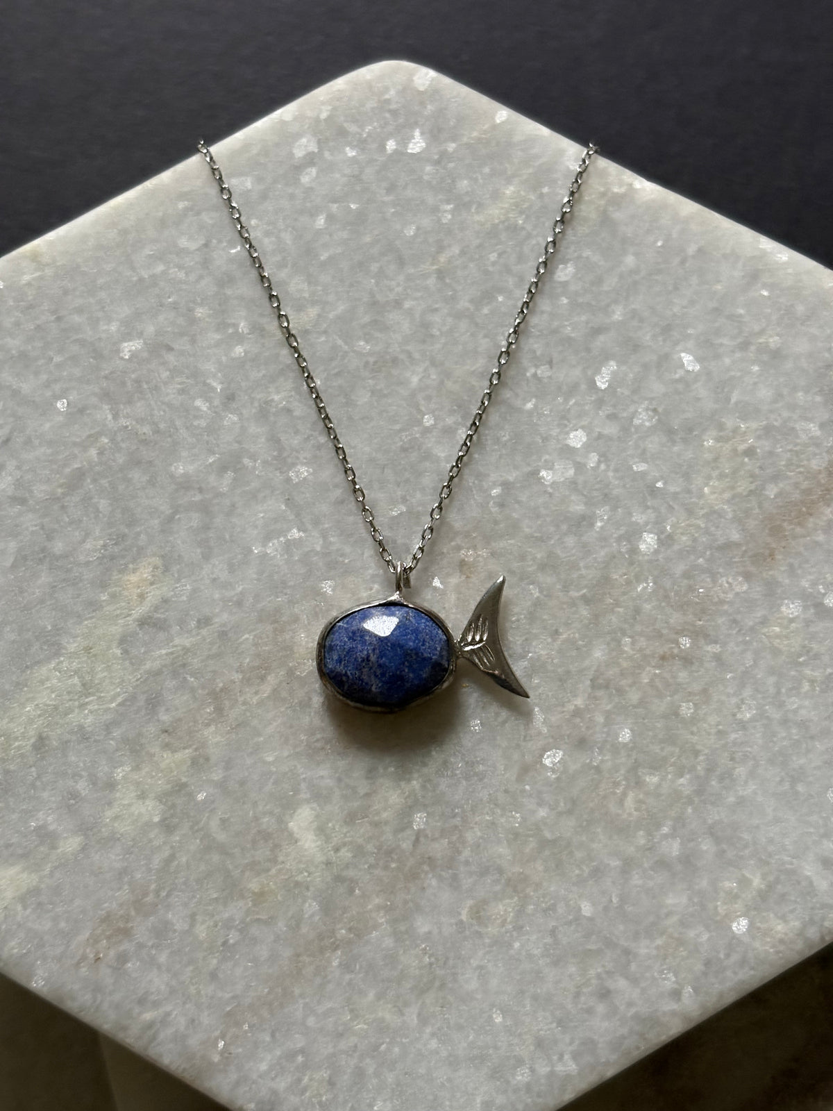 Lapis Lazuli Fish Necklace