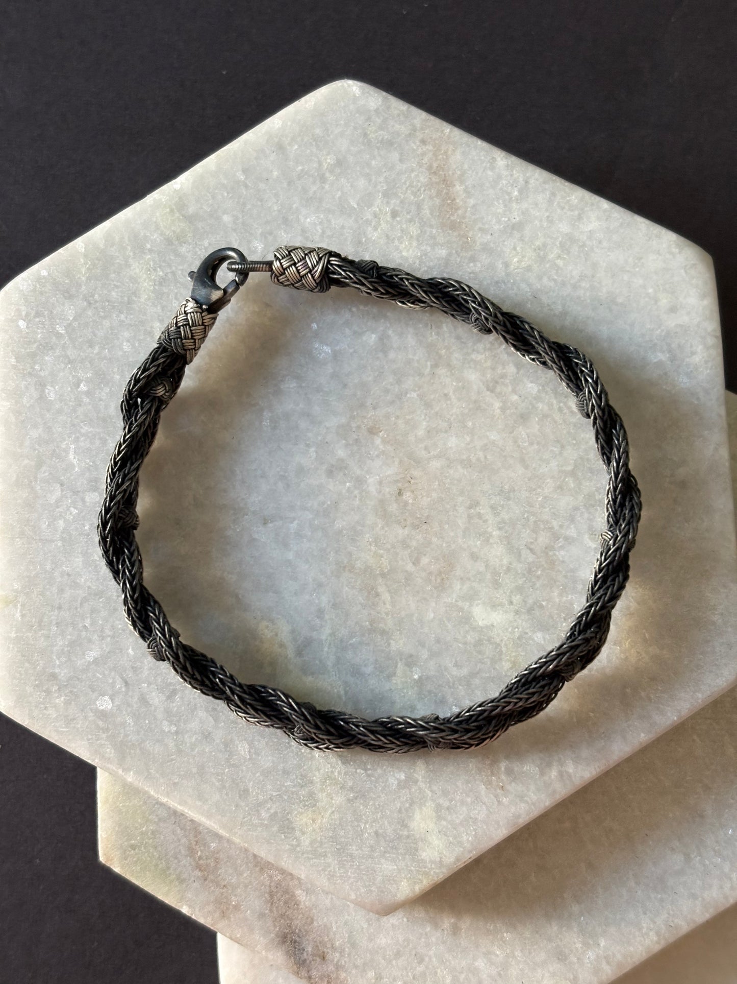 Fishtail Silver Thread Bracelet