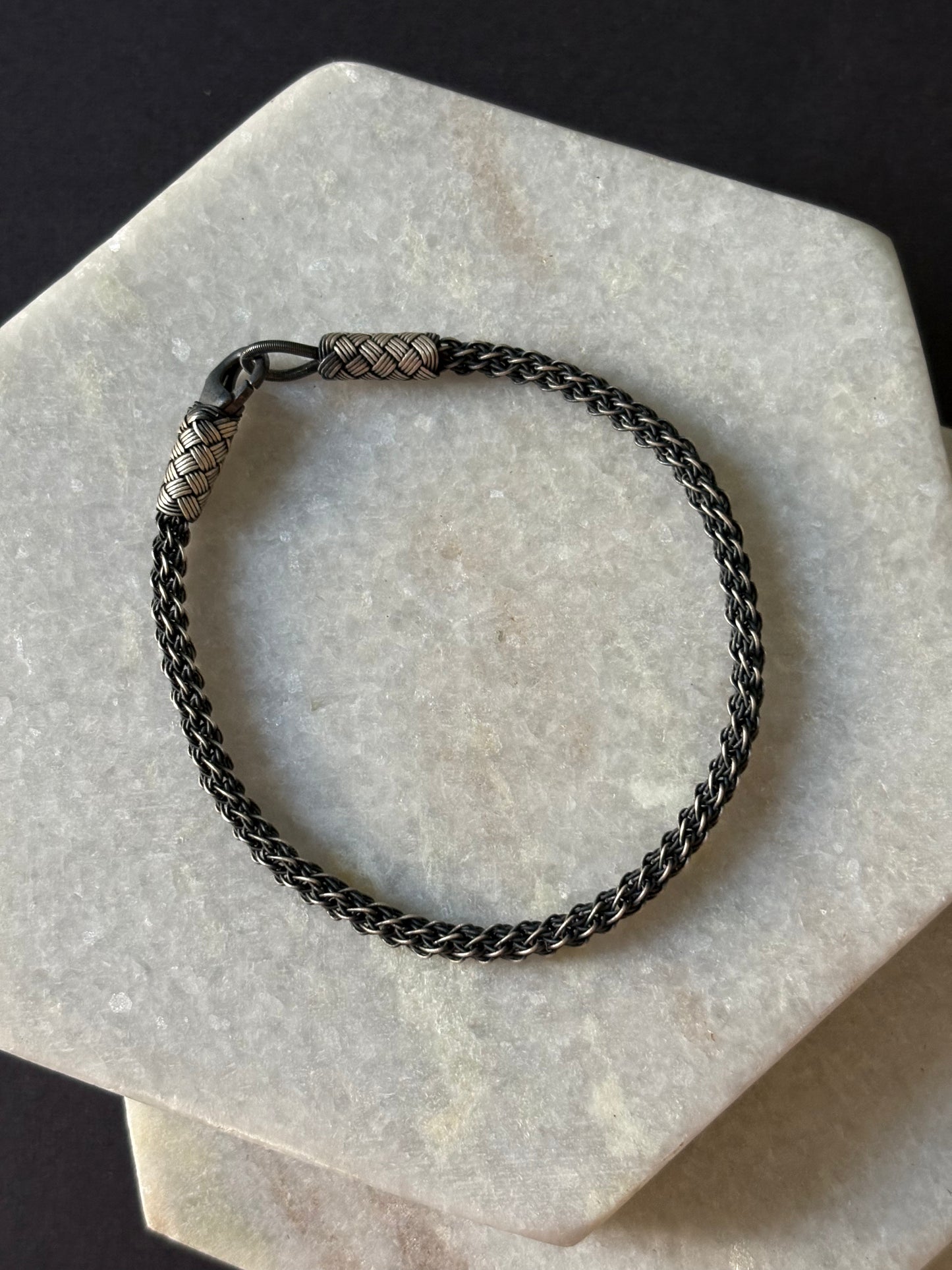 Woven Silver Thread Bracelet