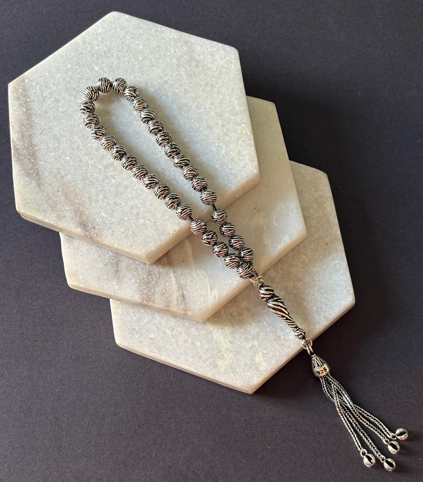 Sterling Silver Orb Rosary