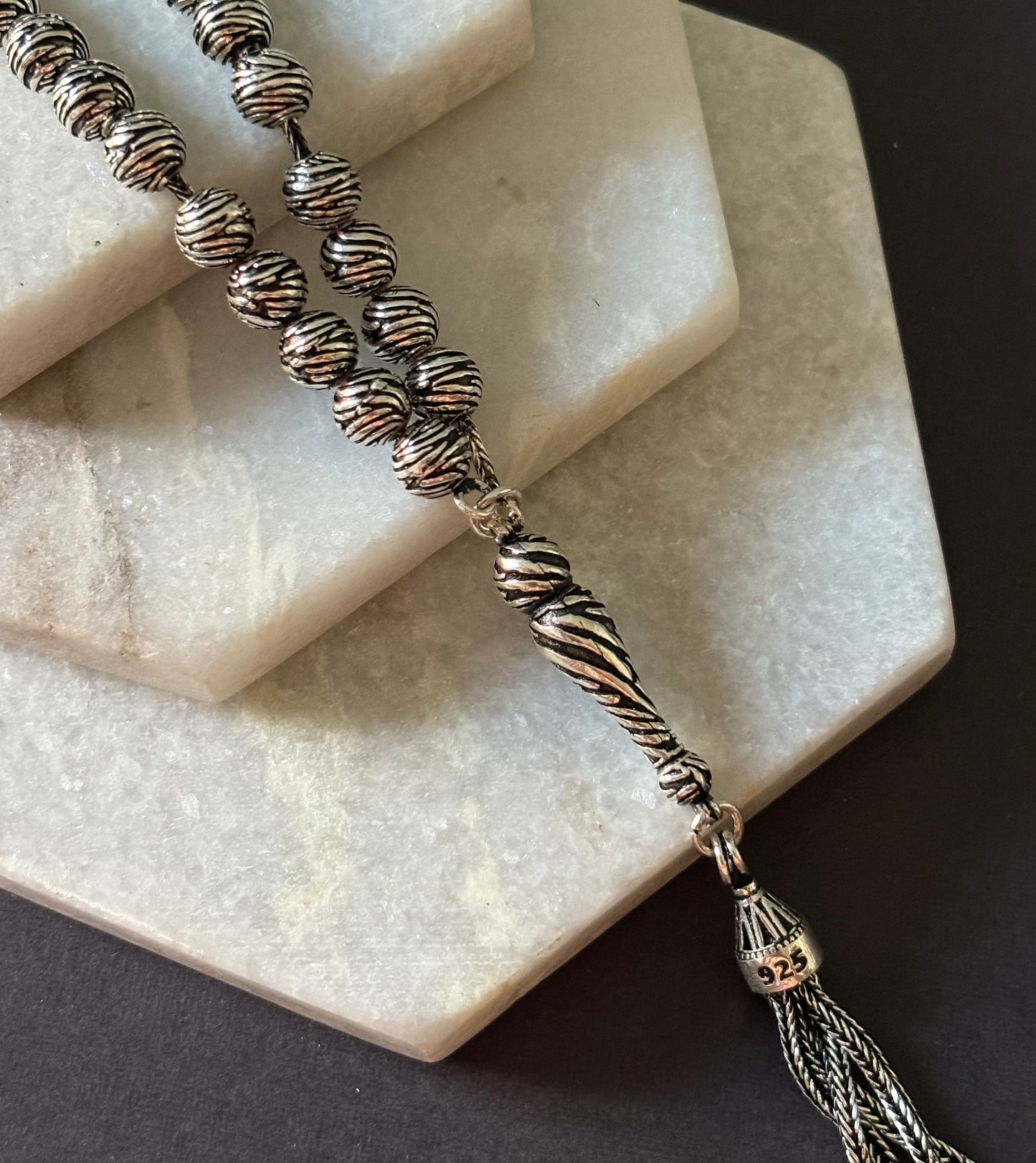 Sterling Silver Orb Rosary