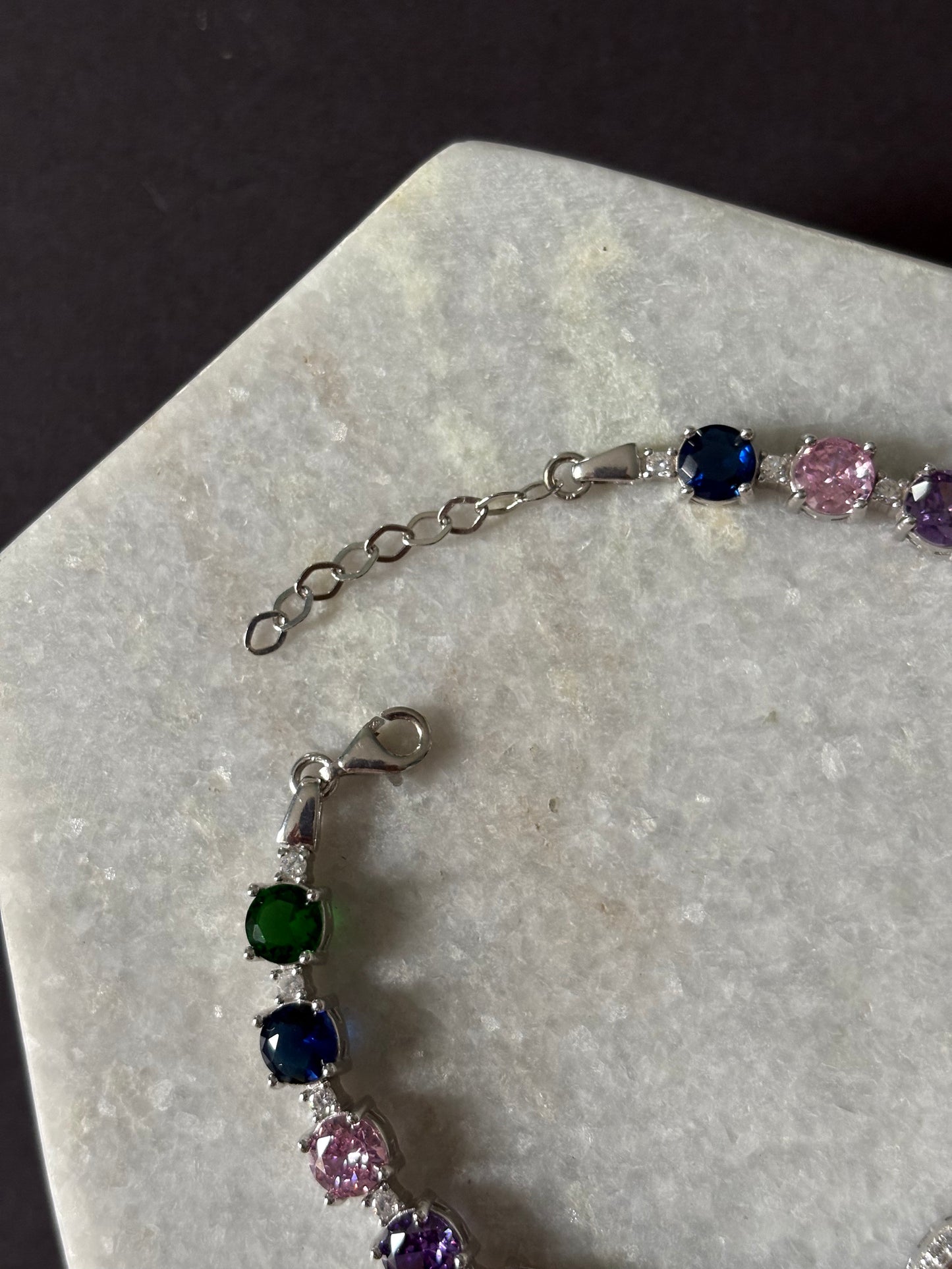 Round Tennis Mosaic Bracelet