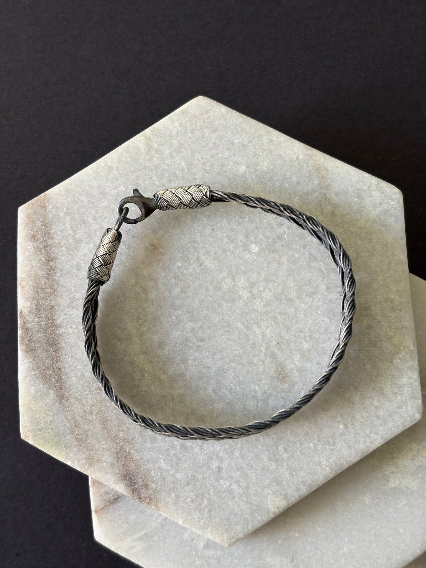 Interweave Silver Thread Bracelet