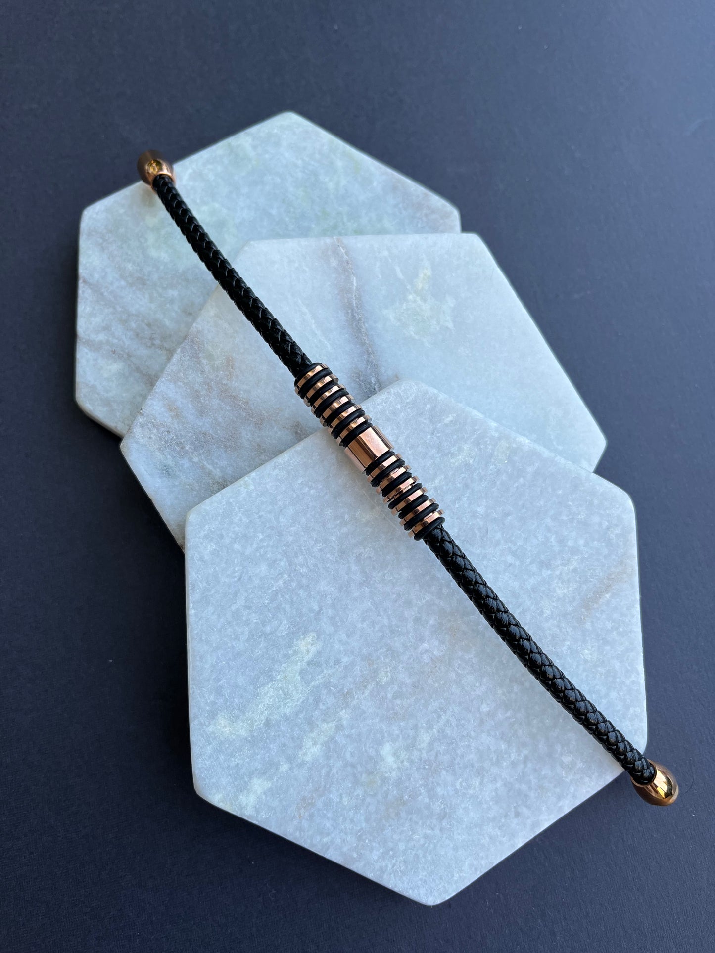 Tube Braided Leather Bracelet