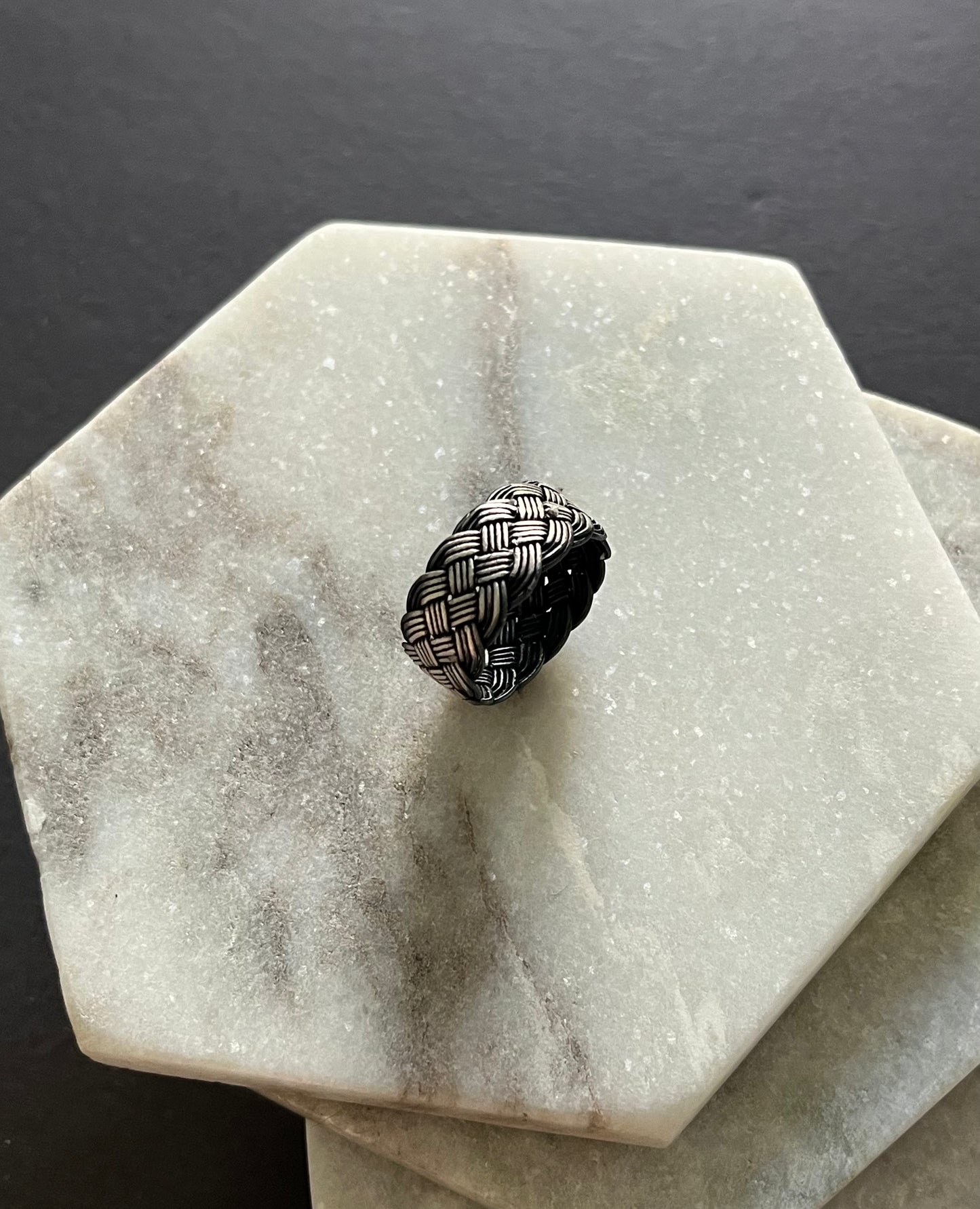 Plait Sterling Silver Thread Ring