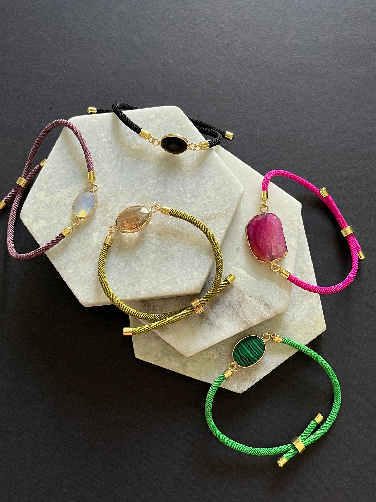 Adjustable Natural Stone Bracelet