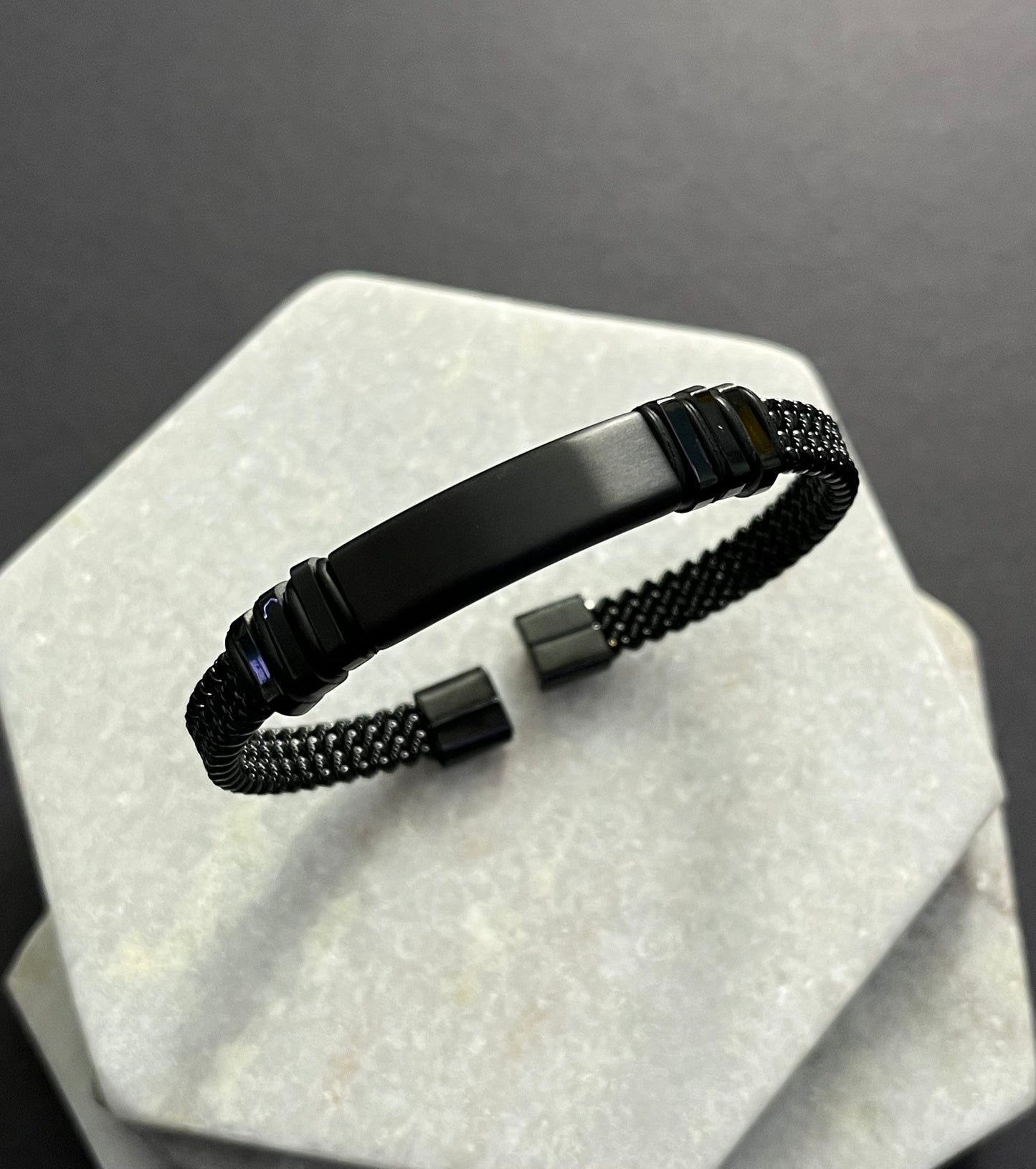 Black Chrome Bangle Bracelet