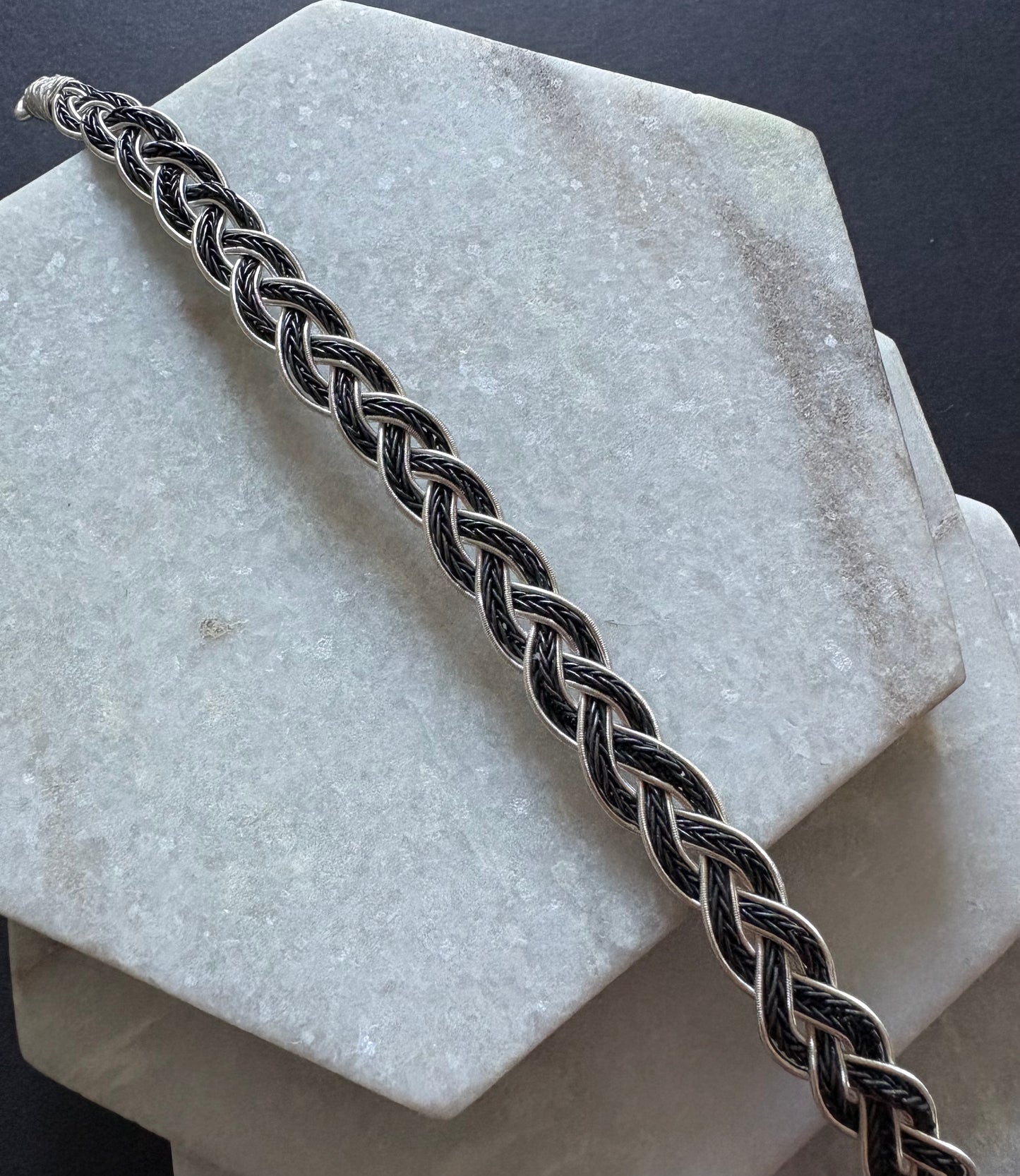 Mix Braid Silver Thread Bracelet