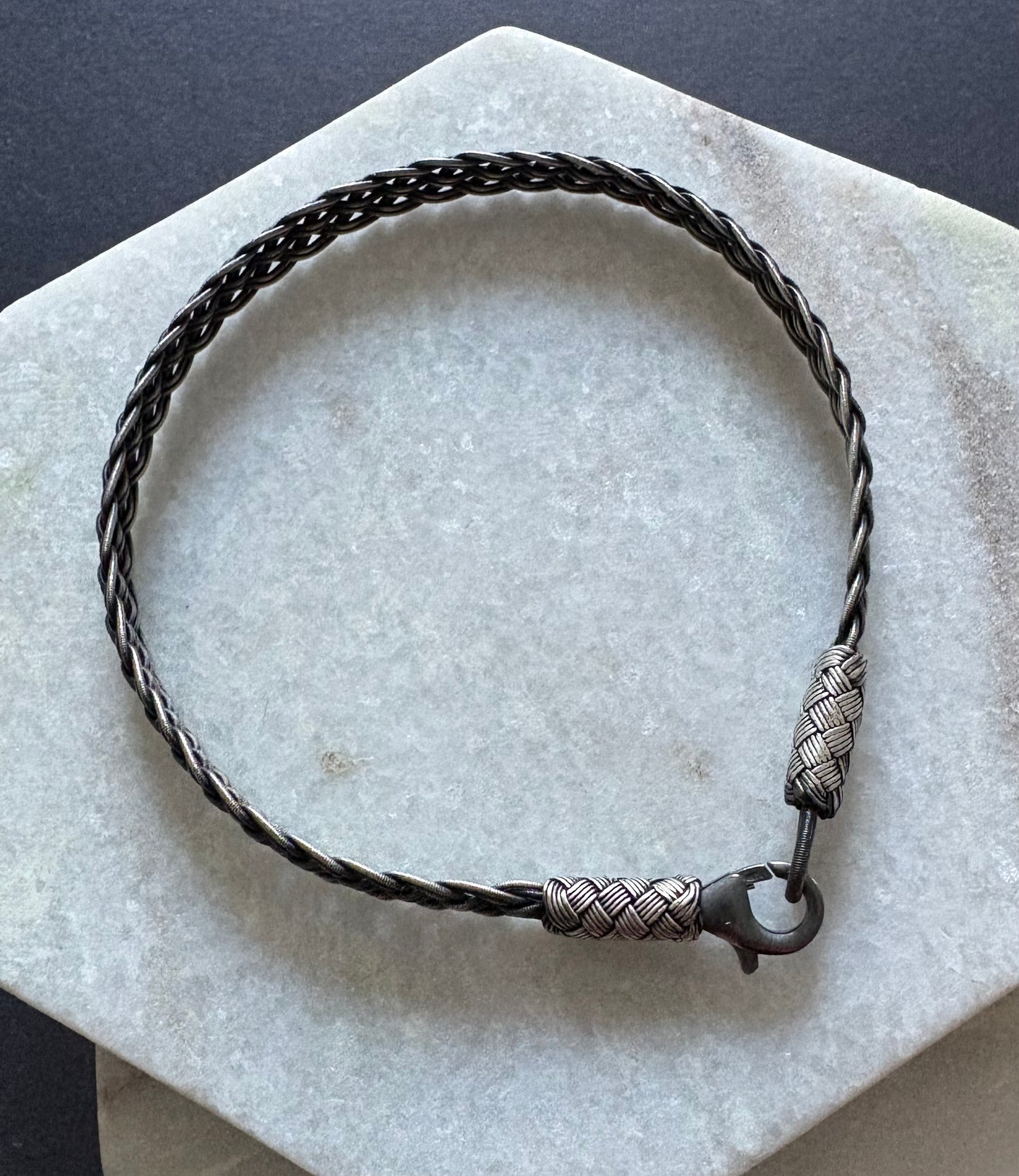 Plait Silver Thread Bracelet