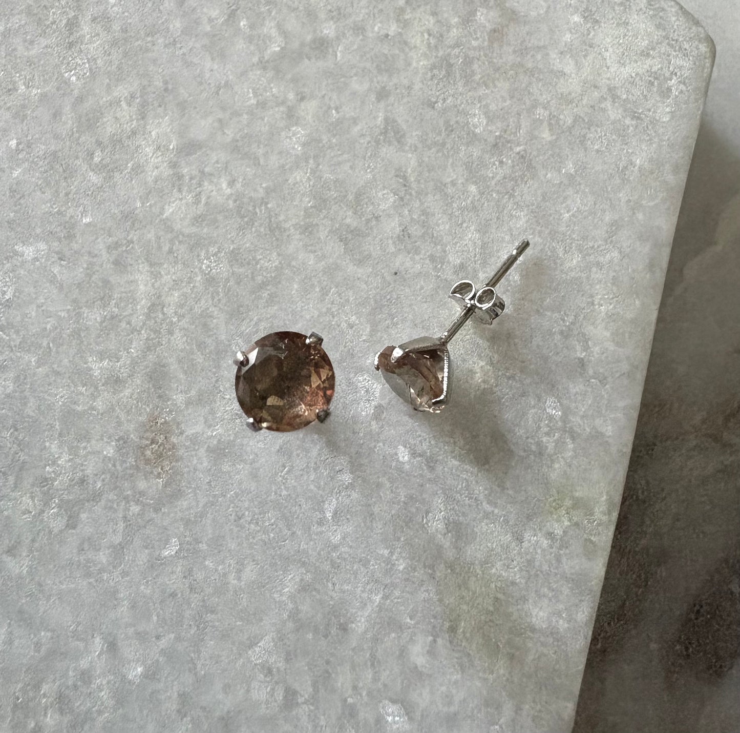 Large Circle Zultanite Stud Earrings