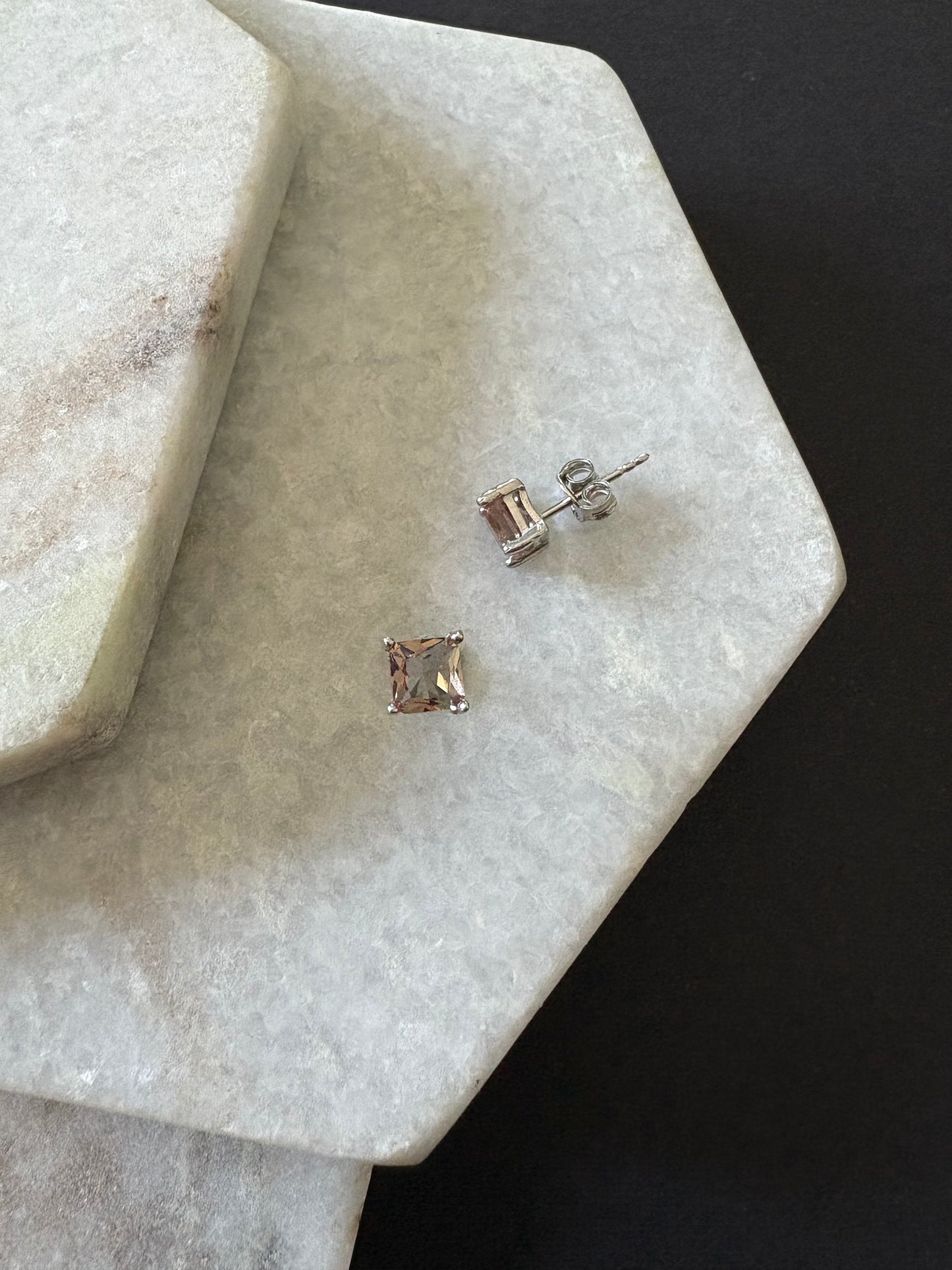 Mini Square Zultanite Stud Earrings