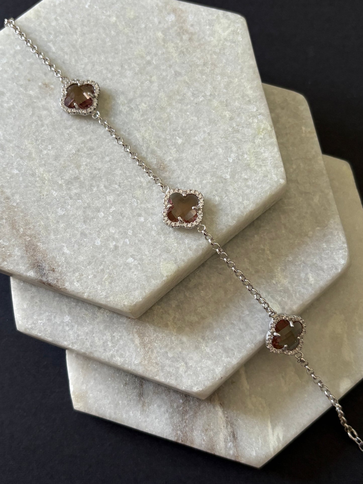 Mini Pavé Clover Bracelet