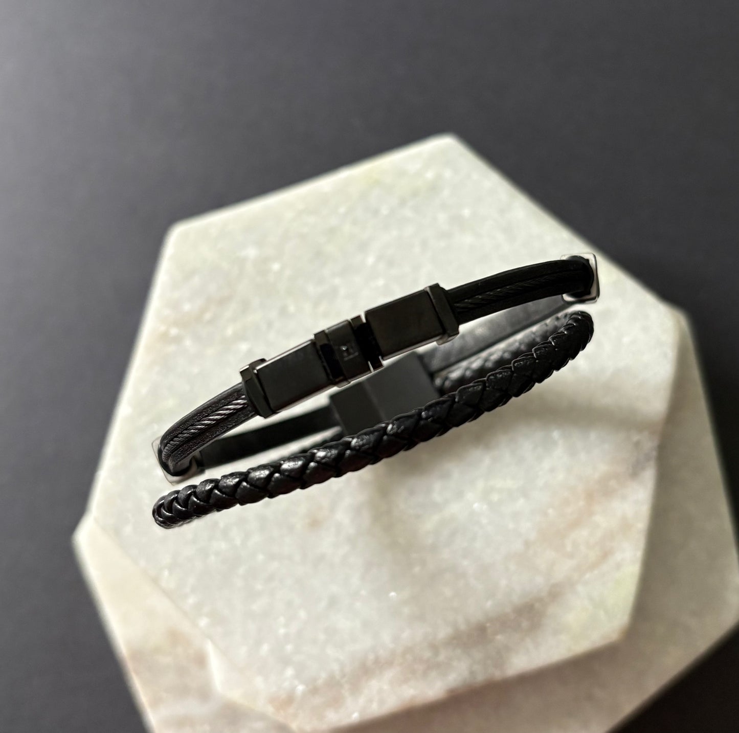 Boxed Double Leather Bracelet