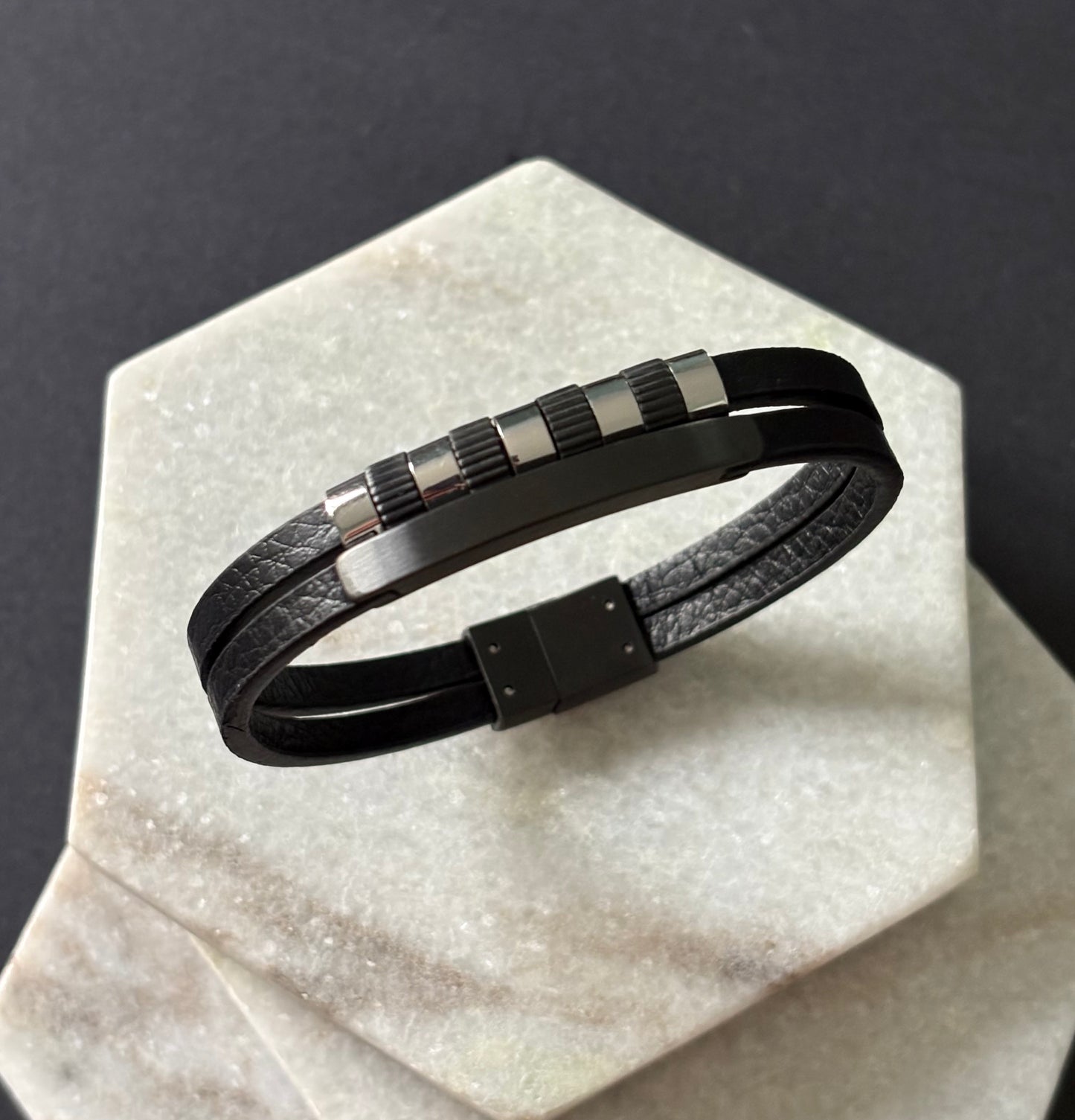 Double Mixed Tube Bracelet