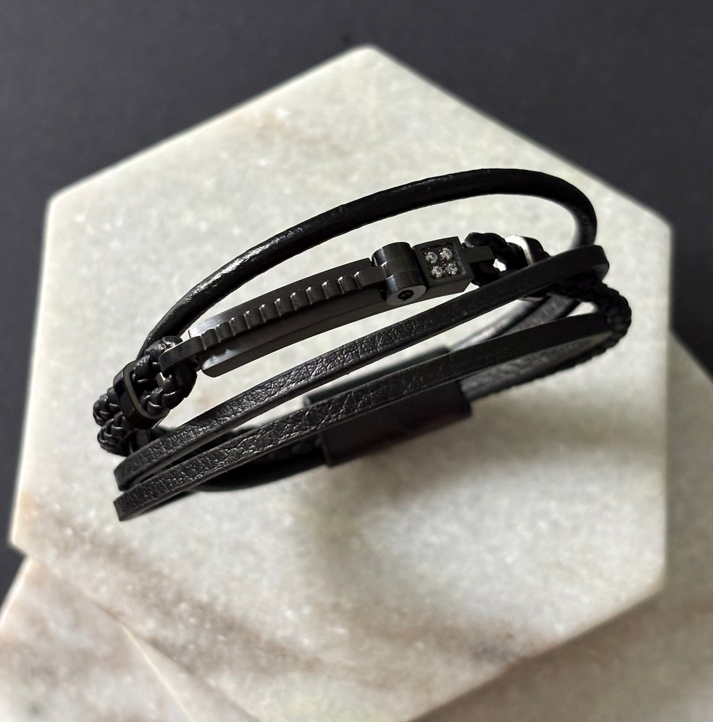 Quadruple Chrome Bracelet