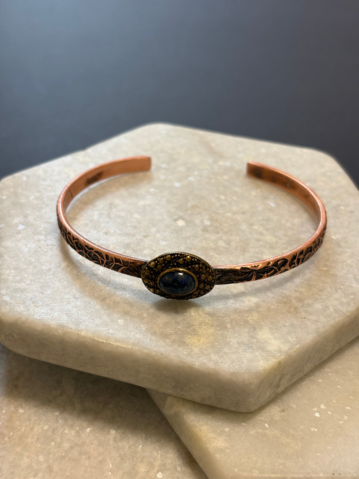 Lapis Lazuli Copper Cuff Bracelet