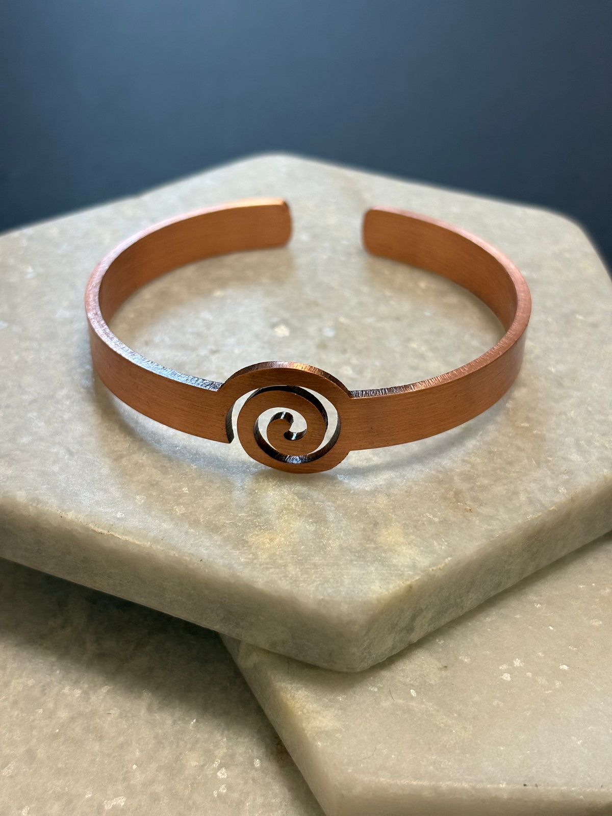 Mini Swirl Copper Cuff Bracelet