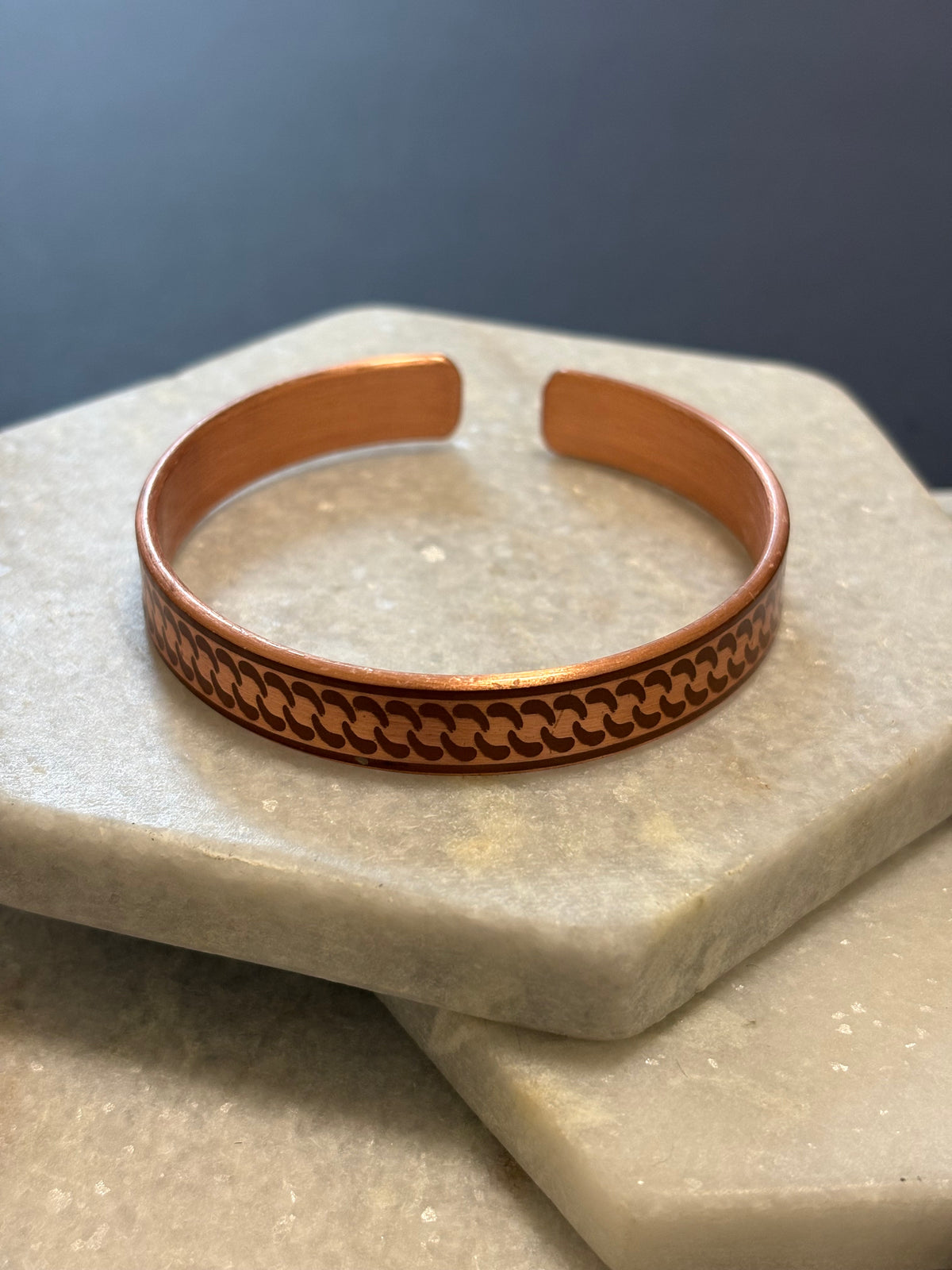 Cuban Copper Cuff Bracelet