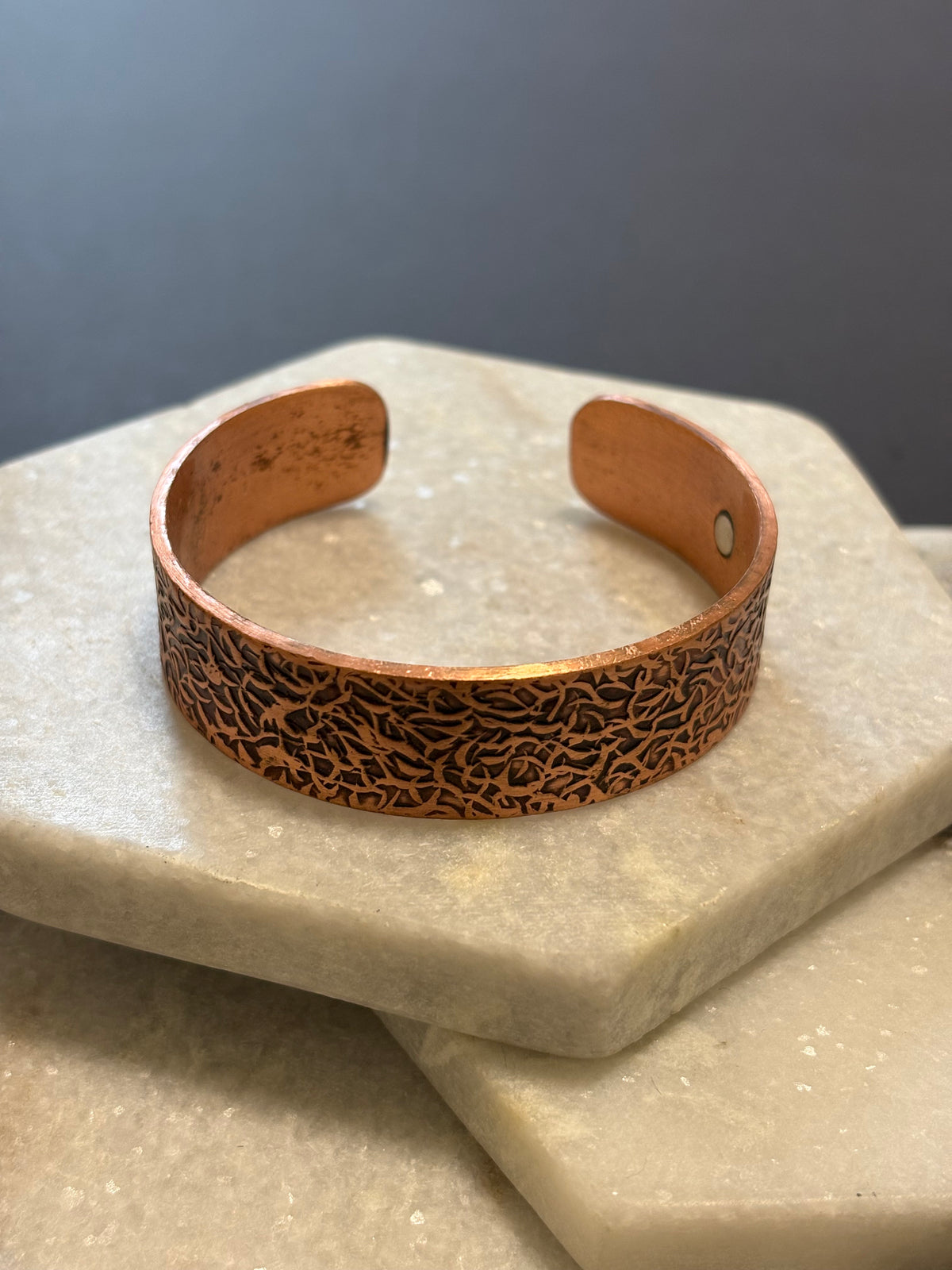 Etched Copper Cuff Bracelet