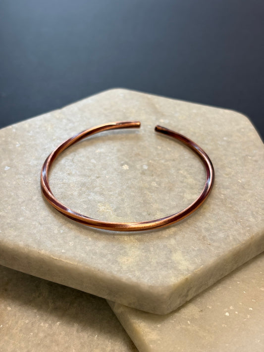 Simple Twist Copper Cuff Bracelet