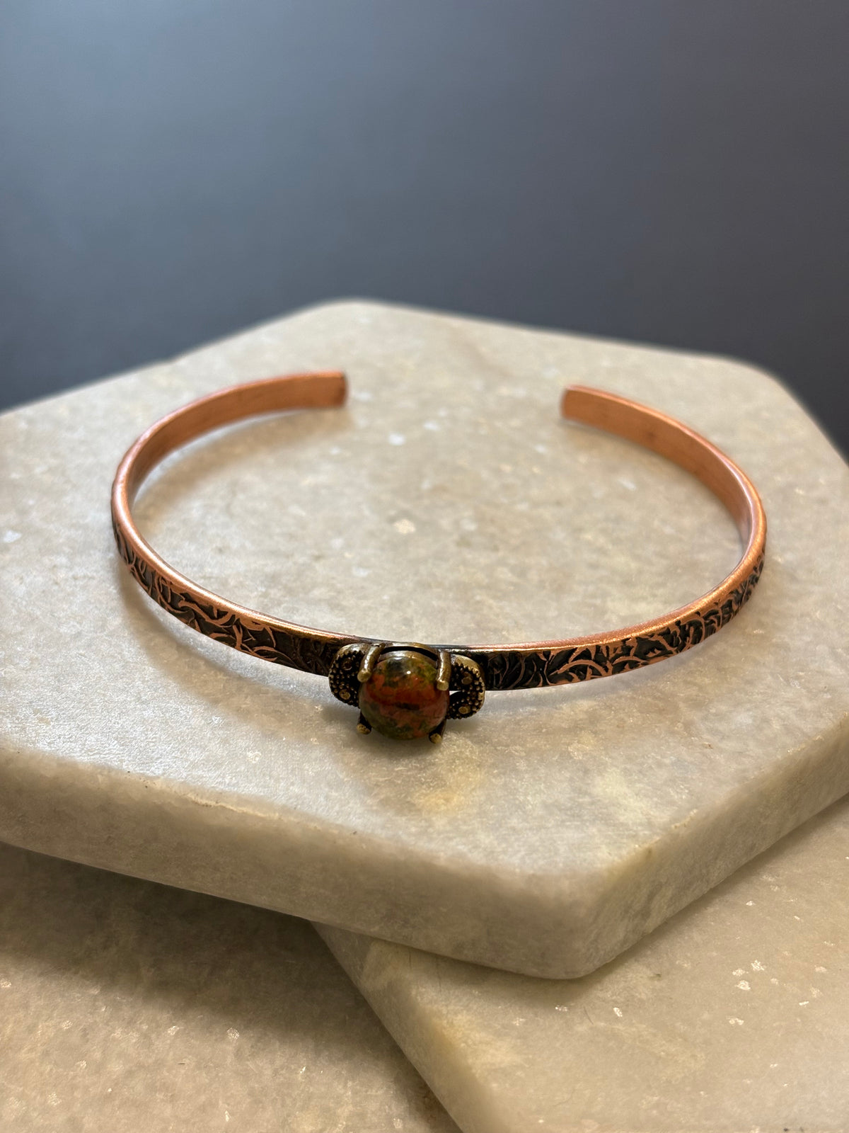 Jasper Copper Cuff Bracelet