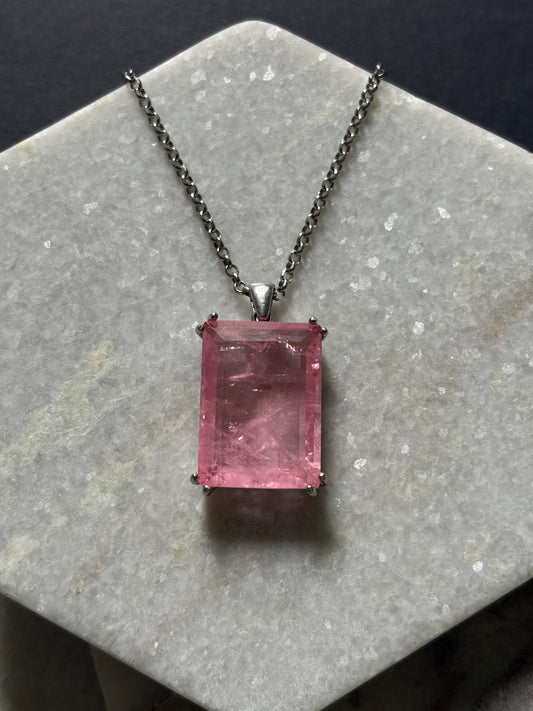 Pink Tourmaline Necklace