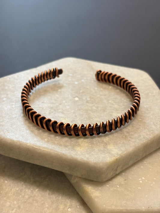 Wired Copper Cuff Bracelet