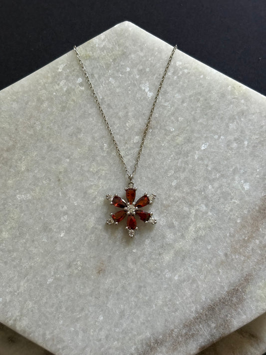 Lily Garnet Necklace