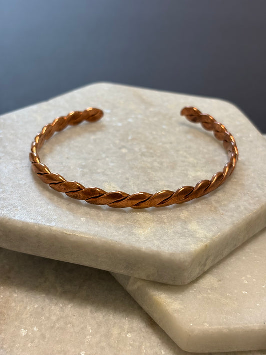 Mini Twist Copper Cuff Bracelet