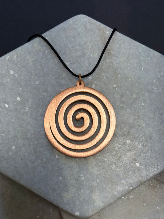 Swirl Copper Pendant