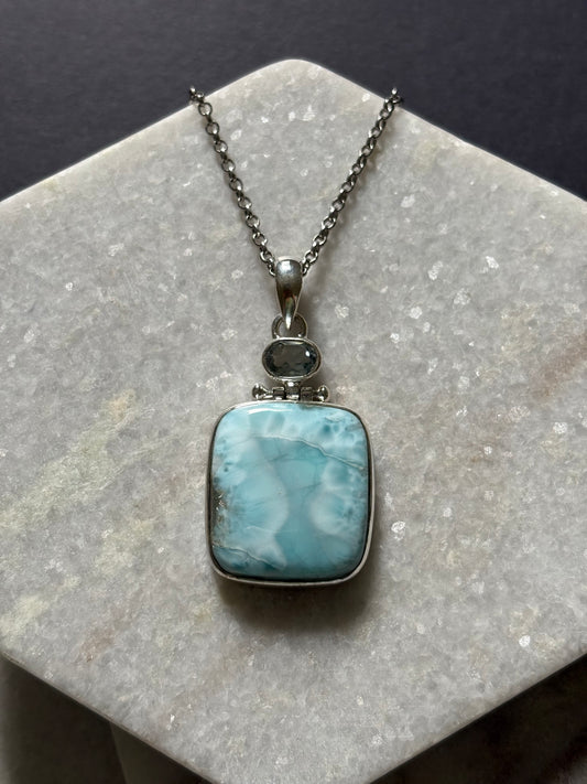 Larimar & Topaz Necklace