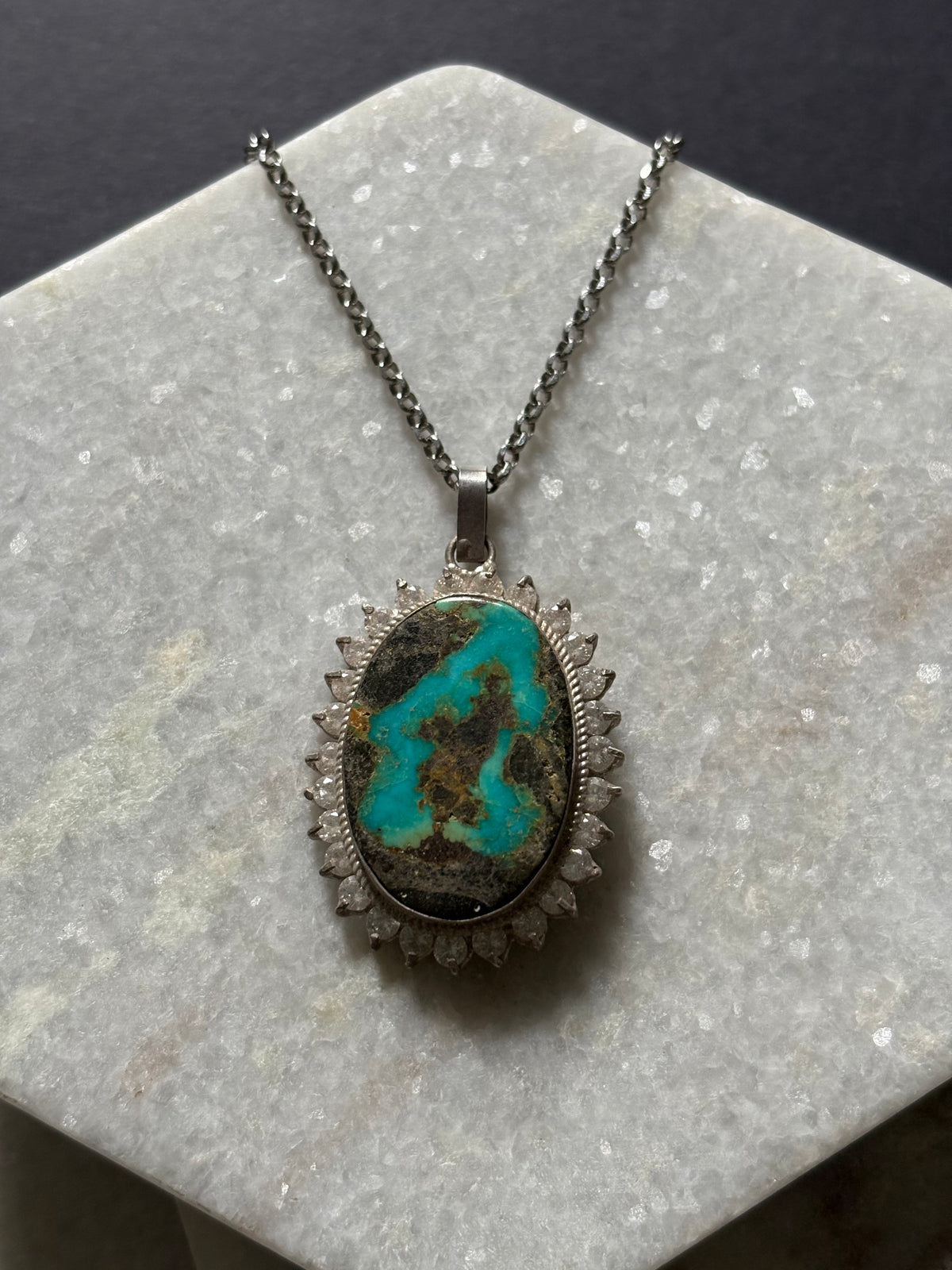 Pavé Turquoise Necklace