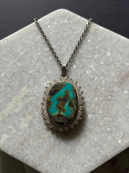 Pavé Turquoise Necklace