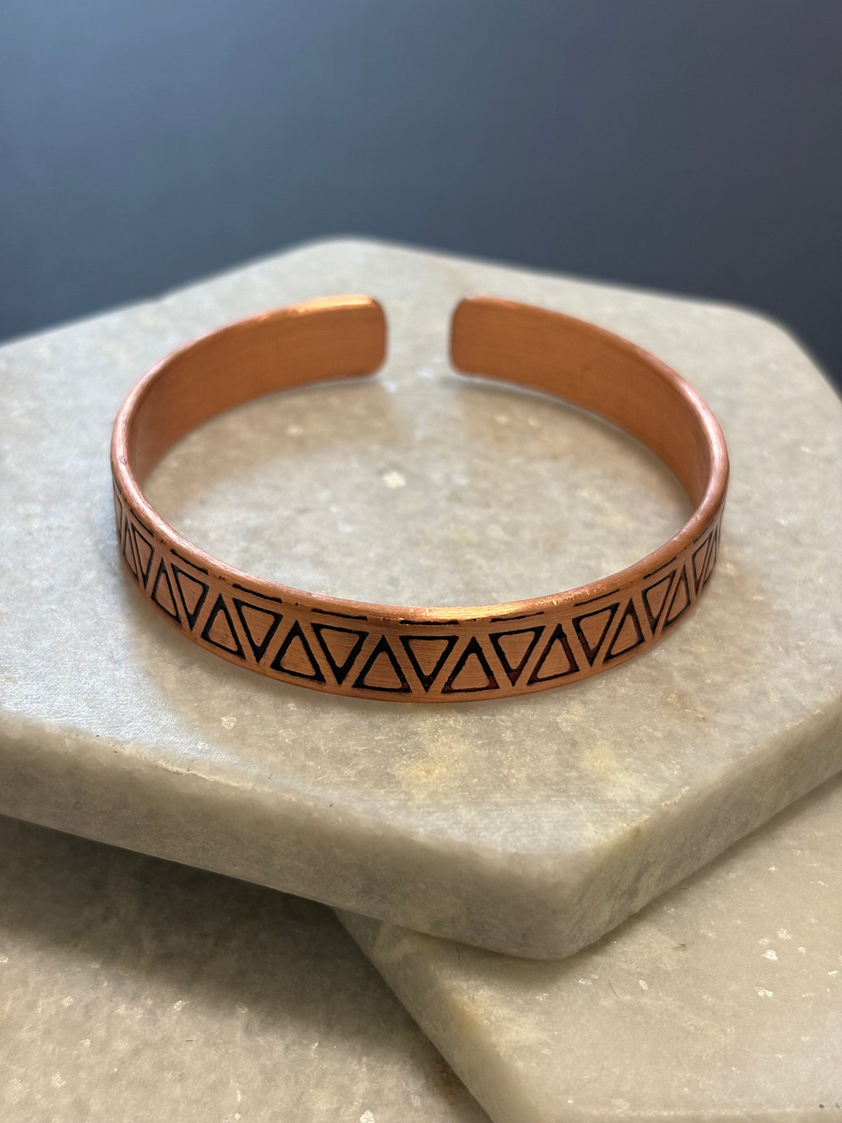Geometric Copper Cuff Bracelet