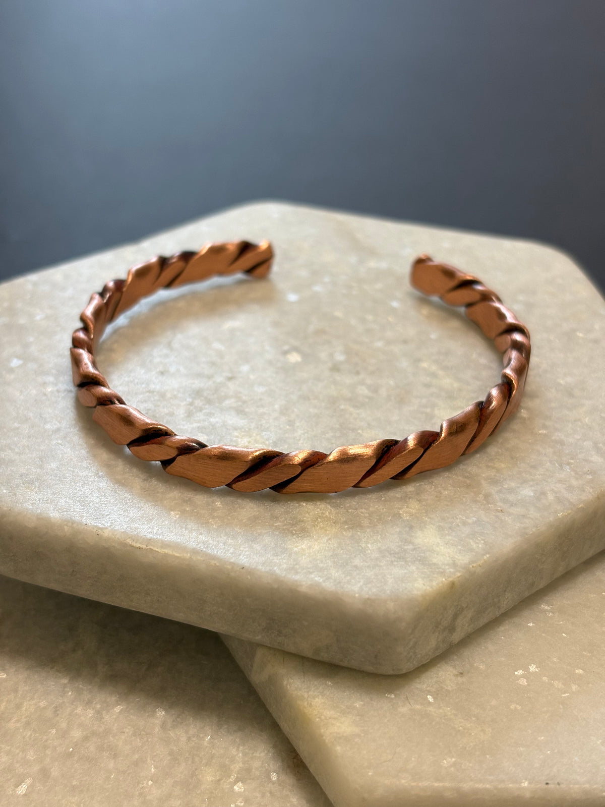 Flat Copper Cuff Bracelet