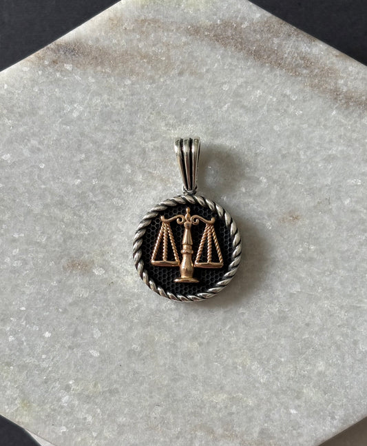 Golden Scales of Justice Pendant