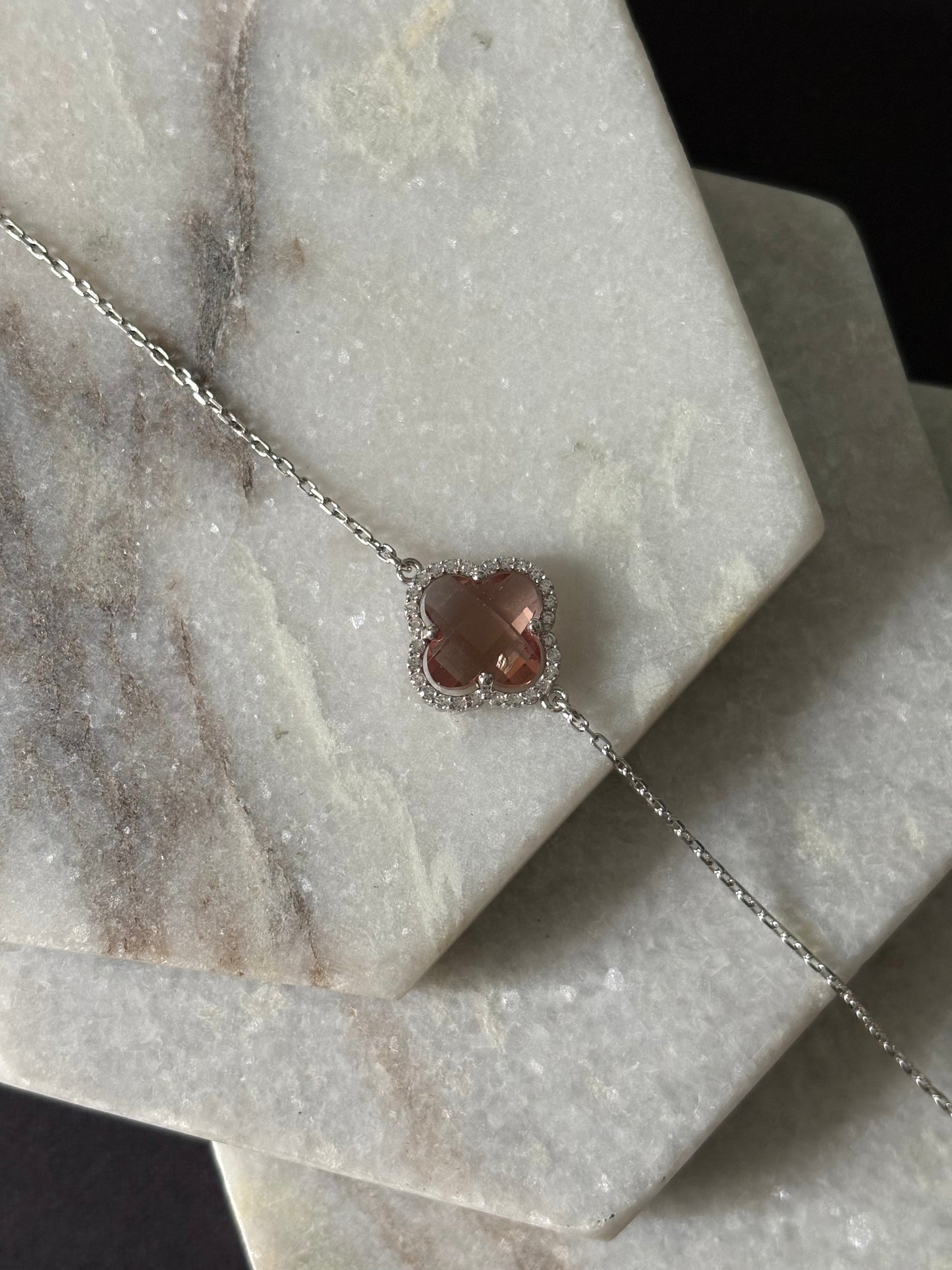 Large Pavé Clover Bracelet