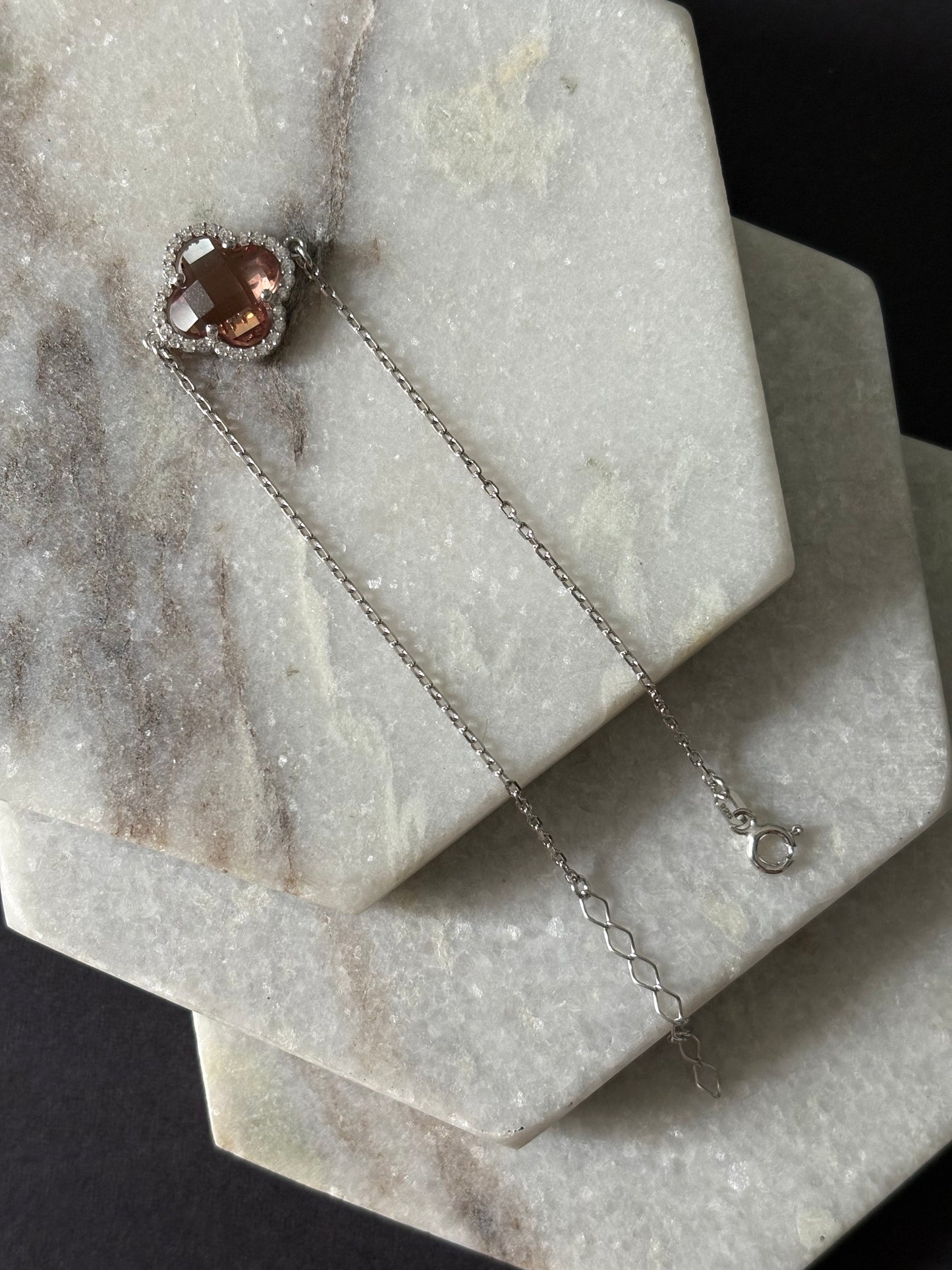 Large Pavé Clover Bracelet