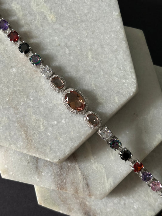 Oval Tennis Mosaic Bracelet