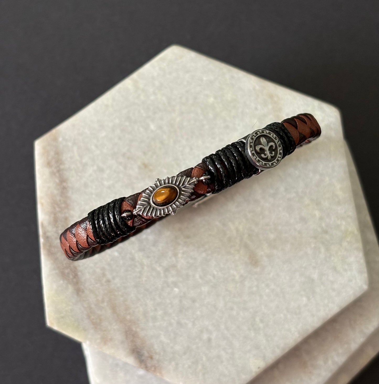 Fleur de Lys Braided Bracelet