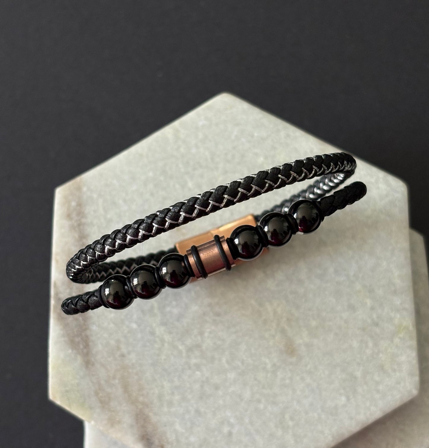 Black Onyx Rose Bracelet