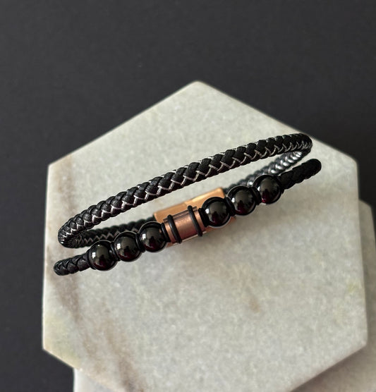 Black Onyx Rose Bracelet