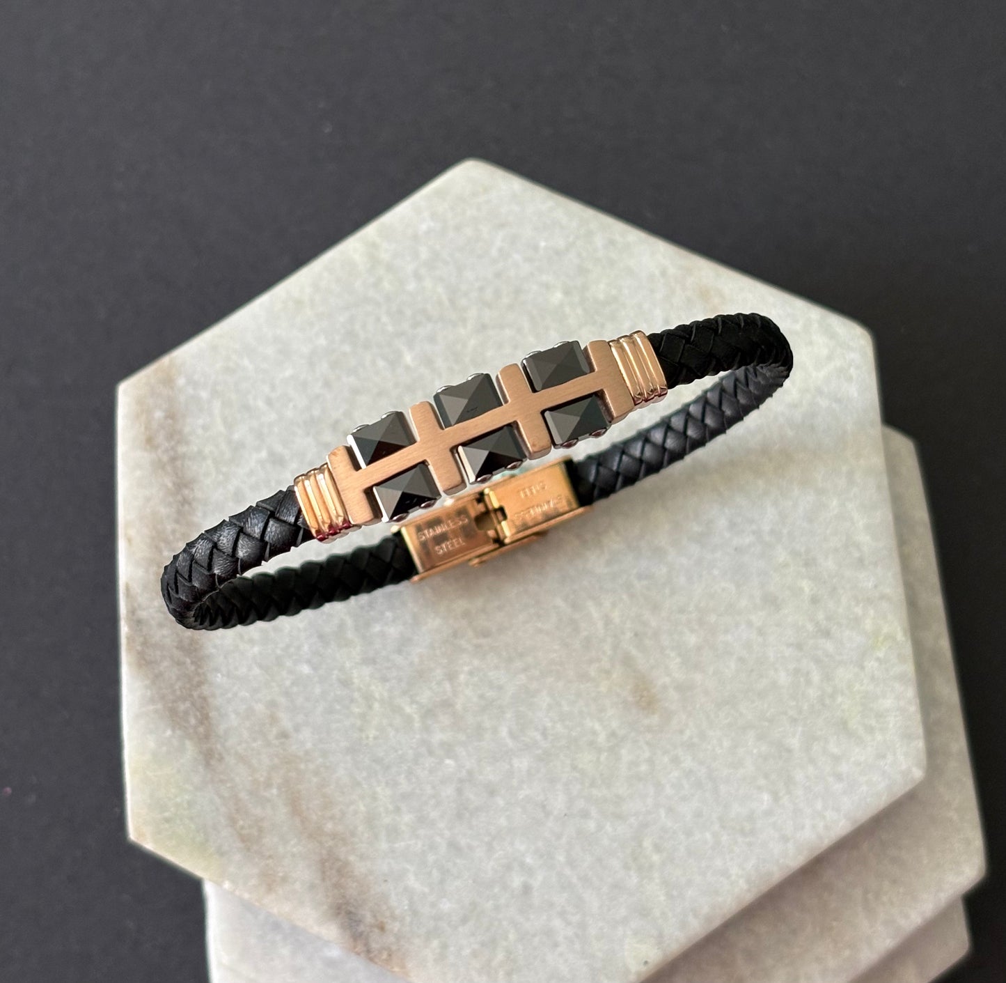 Hematite Braided Bracelet