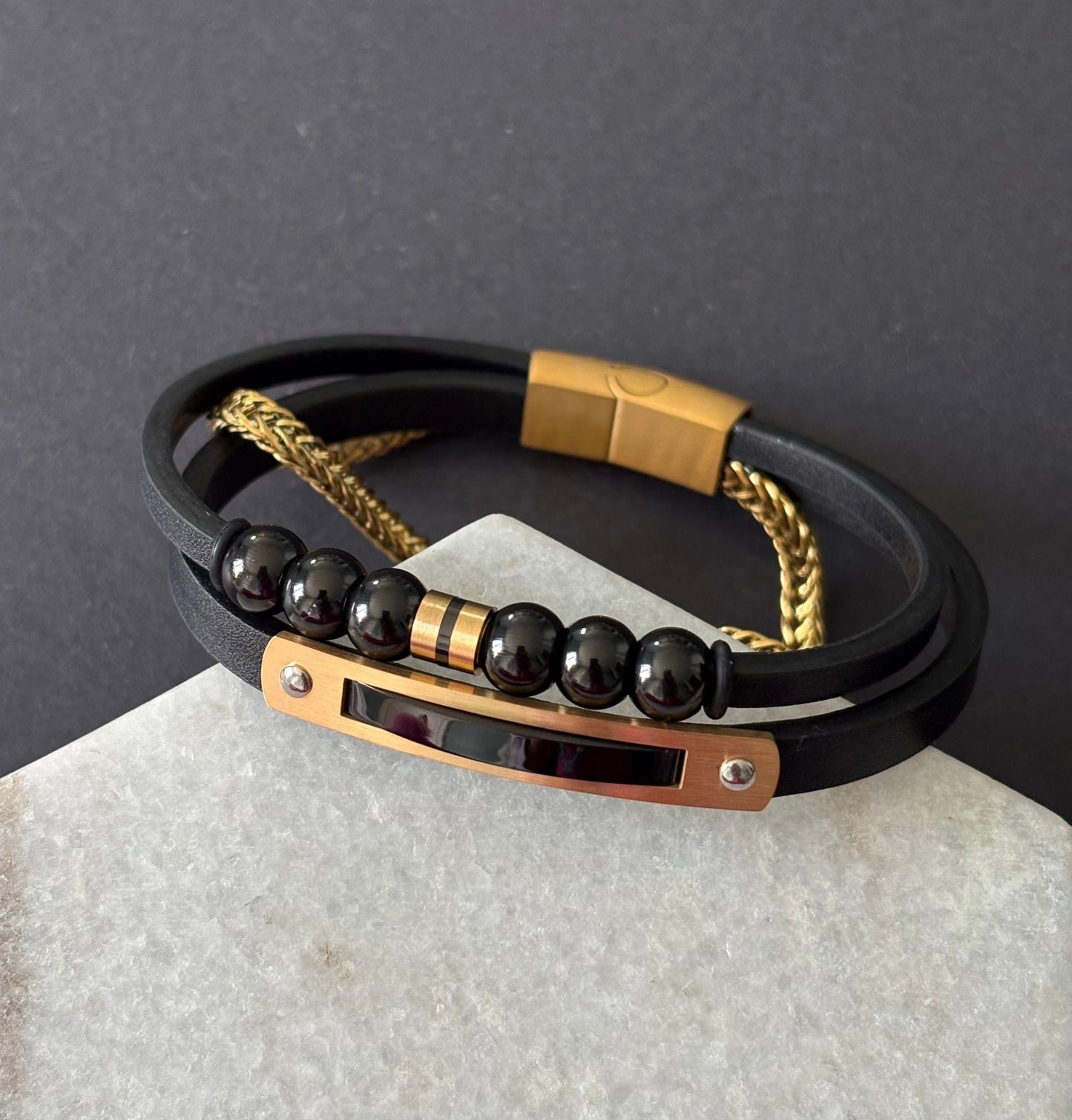 Multi Strand Hematite Bracelet