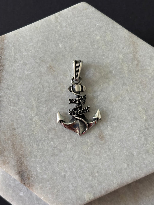 Wrapped Anchor Pendant