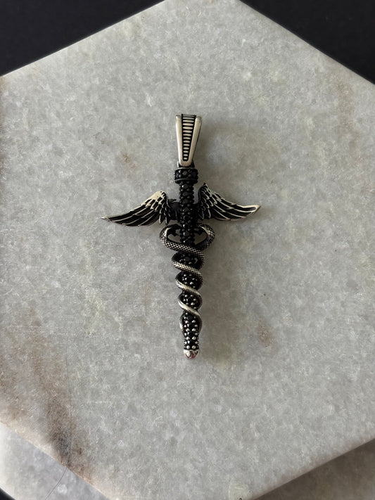 Rod of Asclepius Pendant