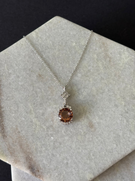 Round Snowflake Necklace