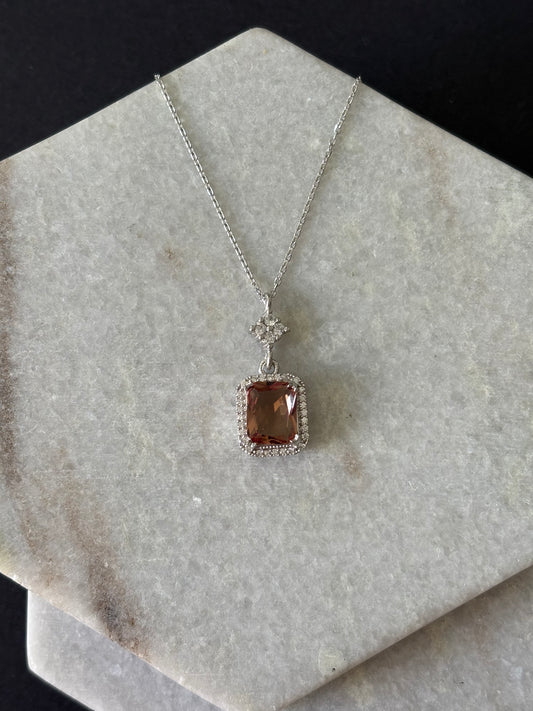 Emerald Snowflake Necklace