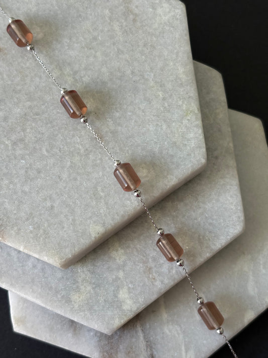 Barrel Beaded Chain Zultanite Bracelet